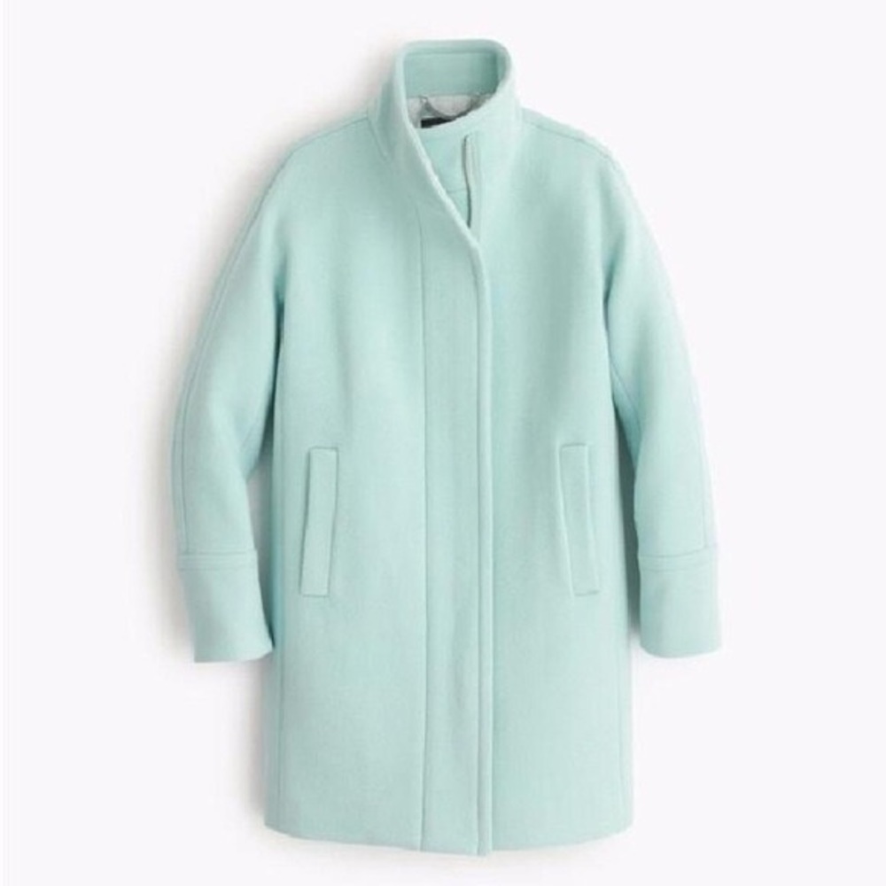 J.Crew Mint/Teal Wool City Coat Sz 4